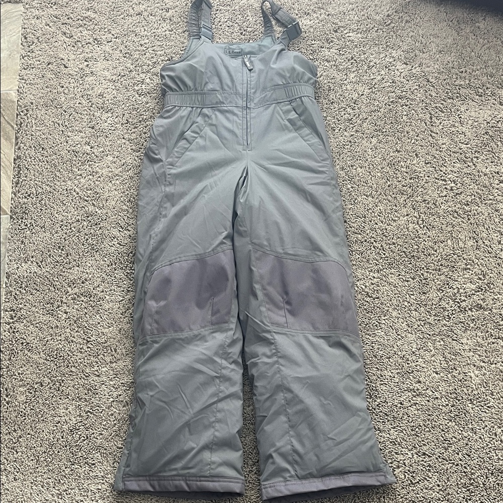 L.L. Bean Light Gray Snow Bib - Size 10